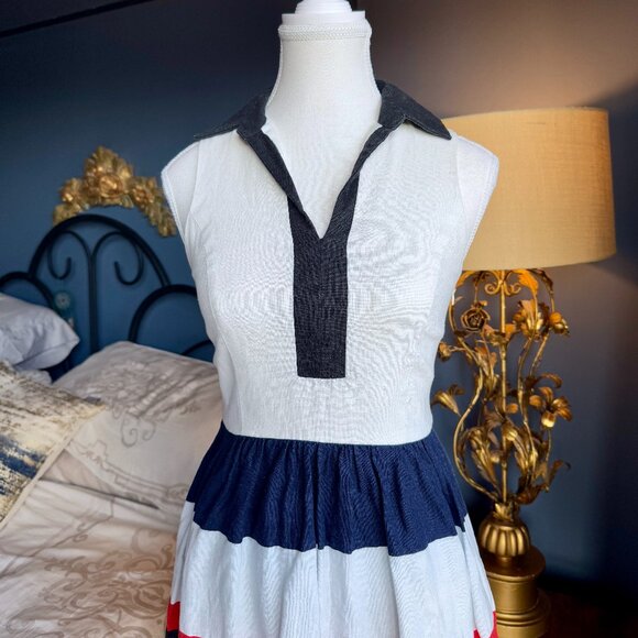 Kensie Linen Striped Dress - Picture 3 of 12